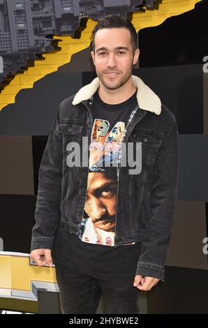 Pete Wentz participe au film Lego Batman à Los Angeles Banque D'Images