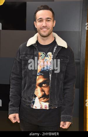 Pete Wentz participe au film Lego Batman à Los Angeles Banque D'Images