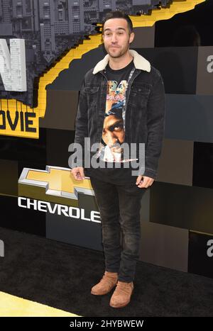 Pete Wentz participe au film Lego Batman à Los Angeles Banque D'Images