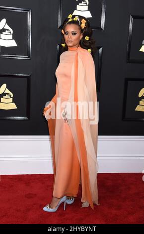 Andra Day a assisté aux Grammy Awards annuels 59th à Los Angeles Banque D'Images