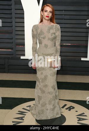 Emma Roberts en arrivant à la Vanity Fair Oscar Party à Beverly Hills, Los Angeles, USA. Banque D'Images