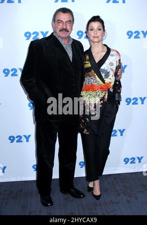 Tom Selleck et Bridget Moynahan participant à la célébration de l'épisode 150th des Blue Bloods, qui s'est tenue au 92nd Street y, à New York Banque D'Images