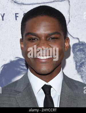 Jovan Adepo arrivant à la première saison 3 de la chaîne HBO, « les restes », qui s'est tenue à l'Avalon. Banque D'Images