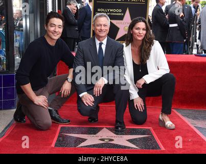 Daniel Henney, Gary Sinise et Alana de la Garza assistent à la cérémonie de dévoilement de la star hollywoodienne de Gary Sinise à Los Angeles Banque D'Images