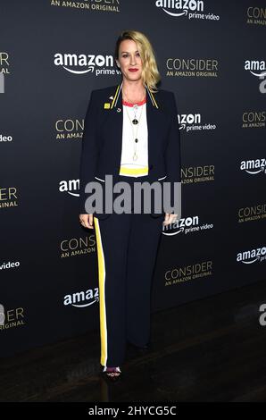 Alanis Morissette arrive à l'événement FYC pour le film « transparent » d'Amazon Video qui s'est tenu au Hollywood Athletic Club de Los Angeles, aux États-Unis Banque D'Images