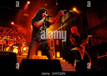 Joey Belladonna d'Anthrax se produit au festival Las rangent 2017, au centre des événements du centre-ville de Las Vegas Banque D'Images