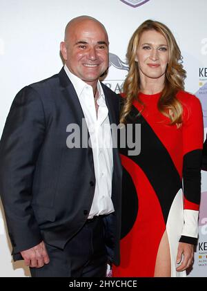 Andre Agassi, Steffi Graf participant au Gala annuel de la puissance de l'amour de Keep Memory Alive 21st, MGM Grand Garden Arena à Las Vegas, États-Unis Banque D'Images