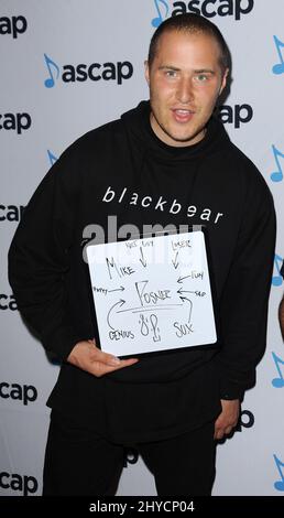 Mike Posner arrive aux ASCAP Pop Music Awards qui se tiennent au Wiltern Theatre Banque D'Images