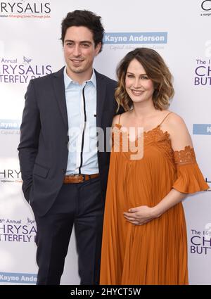 Ben Feldman et Michelle Mulitz assistent au bal aux papillons Chrysalis 16th à Los Angeles Banque D'Images