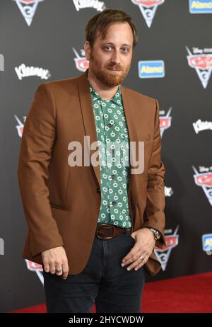 DaN Auerbach arrive à la première mondiale « Cars 3 » qui s'est tenue au centre de congrès d'Anaheim Banque D'Images