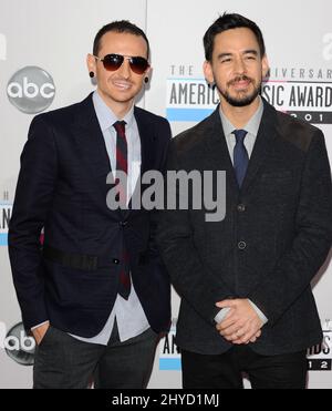 18 novembre 2012 Los Angeles, ca. Chester Bennington 40th Annual American Music Awards - arrivée au Nokia Theatre Banque D'Images