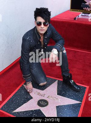 Criss Angel assistant à la cérémonie du Hollywood Walk of Fame à Los Angeles Banque D'Images