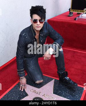 Criss Angel assistant à la cérémonie du Hollywood Walk of Fame à Los Angeles Banque D'Images