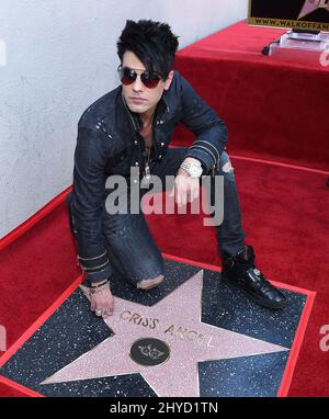 Criss Angel assistant à la cérémonie du Hollywood Walk of Fame à Los Angeles Banque D'Images