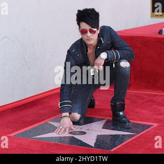 Criss Angel assistant à la cérémonie du Hollywood Walk of Fame à Los Angeles Banque D'Images