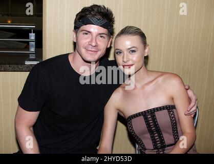 Robert Palmer Watkins et Hayley Erin assistent à l'événement de lancement de l'Hôpital général tenu à l'Embassy Suites par Hilton le 3 août 2017 Banque D'Images