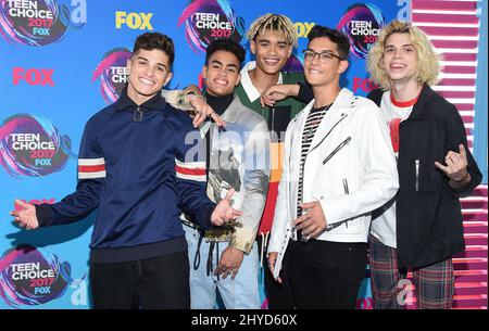 Prettybeaucoup assiste aux prix Teen Choice 2017 qui se tiennent au Galen Center de Los Angeles, aux États-Unis Banque D'Images