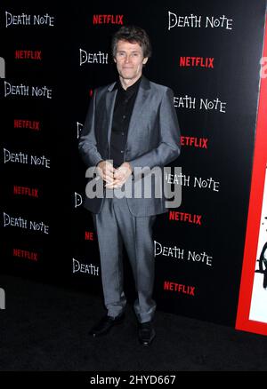 Willem Dafoe participe à la première « Note de mort » qui s'est tenue à AMC Loews Lincoln Square à New York, États-Unis Banque D'Images