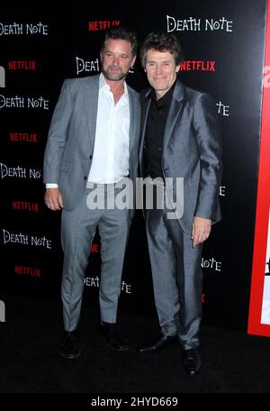 Shea Whigham & Willem Dafoe participant à la première « Note de mort » qui s'est tenue à AMC Loews Lincoln Square à New York, États-Unis Banque D'Images