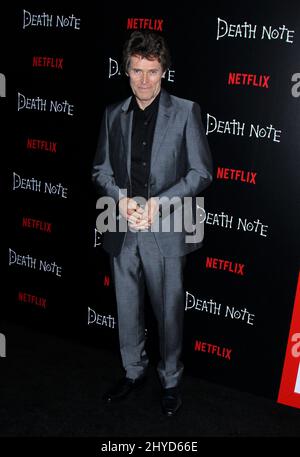 Willem Dafoe participe à la première « Note de mort » qui s'est tenue à AMC Loews Lincoln Square à New York, États-Unis Banque D'Images