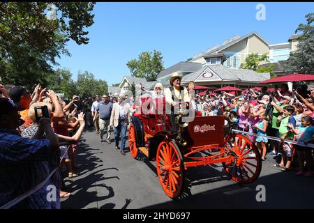 Dolly Parton visite Dollywood dans le Dewitt Banque D'Images