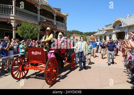 Dolly Parton visite Dollywood dans le Dewitt Banque D'Images