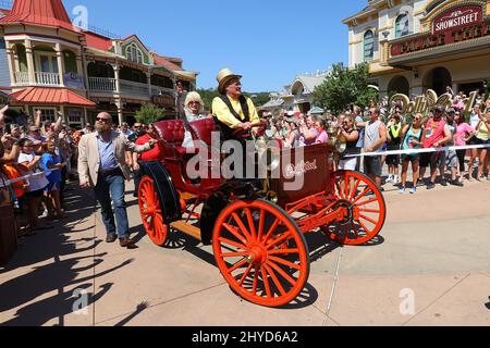 Dolly Parton visite Dollywood dans le Dewitt Banque D'Images