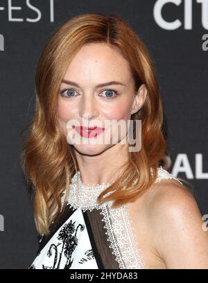 Heather Graham assistait aux "Law & Order True crime: The Menendez Murders" 11th aperçus de la télévision annuelle de l'automne de PaleyFest au Paley Center for Media, Beverly Hills, Los Angeles Banque D'Images