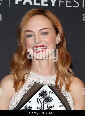 Heather Graham assistait aux "Law & Order True crime: The Menendez Murders" 11th aperçus de la télévision annuelle de l'automne de PaleyFest au Paley Center for Media, Beverly Hills, Los Angeles Banque D'Images