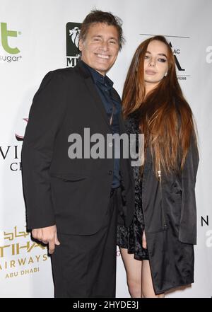 Steven Bauer et Lyda Loudon assistent au Gala « face avant » 2017 qui s'est tenu au complexe de Taglyan à Los Angeles, aux États-Unis Banque D'Images