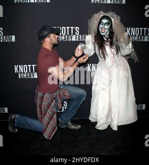 Kellan Lutz assiste à la Knott's Scary Farm et à la soirée des célébrités d'Instagram qui se tient à la Knott's Berry Farm Banque D'Images