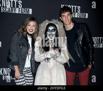 Shenae Grimes et Josh Beech assistent à la Knott's Scary Farm et à la soirée des célébrités d'Instagram qui se tient à Knott's Berry Farm Banque D'Images