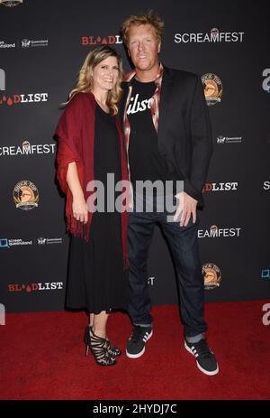 Jake Busey et April Hutchinson assistent à la première mondiale du Screamfest 2017 de 'Dead Ant' Banque D'Images