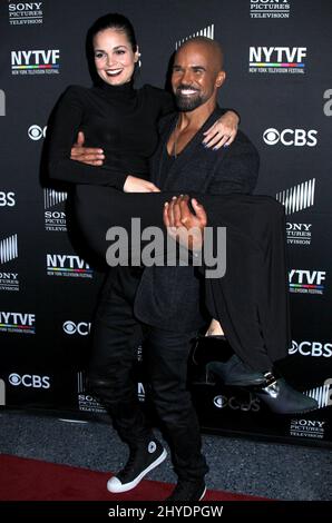 Lina ESCO et Shemar Moore participent aux S.W.A.T. Première mondiale au théâtre SVA le 24 octobre 2017 Banque D'Images