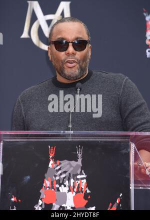 Lee Daniels à la cérémonie des empreintes de la main et des pieds de Mariah Carey qui s'est tenue au Théâtre chinois TCL Banque D'Images