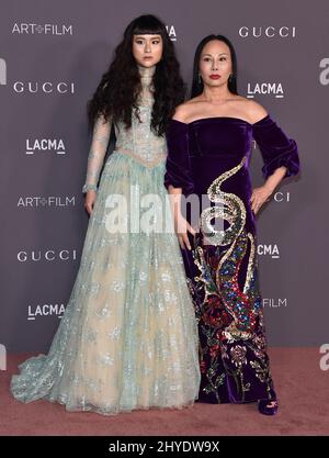 Asia Chow et Eva Chow assistent au Gala Art + film 2017 de la LACMA en l'honneur de Mark Bradford et George Lucas qui se tient à la LACMA Banque D'Images