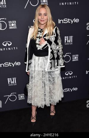 Abbie Cornish à l'association de presse étrangère de Hollywood (HFPA) et InStyle célèbrent la saison annuelle des Golden Globe Awards 75th à CATCH LA le 15 novembre 2017 à West Hollywood, Californie. Banque D'Images
