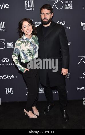 Tatiana Maslany et Tom Cullen assistant à la Hollywood Foreign Press Association (HFPA) et à InStyle célèbrent la saison des Golden Globe Awards 75th à CATCH LA à Los Angeles, États-Unis Banque D'Images