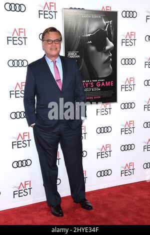 Aaron Sorkin participe à la présentation de gala de clôture de « Molly's Game » et rend hommage à Aaron Sorkin lors du festival AFI qui s'est tenu au TCL Chinese Theatre le 16 novembre 2017 à Hollywood, États-Unis Banque D'Images