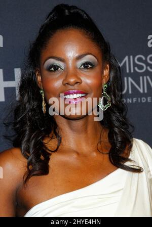 Wendy Fitzwilliam sur le tapis rouge pendant le spectacle Miss Universe 66th, The AXIS au Planet Hollywood Resort & Casino de Las Vegas, Etats-Unis Banque D'Images