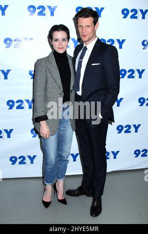 Claire Foy et Matt Smith assistent à la projection de la Couronne organisée par le 92nd, rue y, le 4 décembre 2017 Banque D'Images