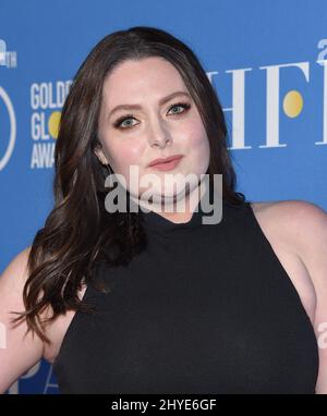 Lauren Ash participe à la projection spéciale NBC du Golden Globes de 75th à Los Angeles Banque D'Images