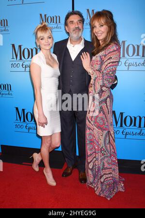 Anna Faris, Chuck Lorre et Allison Janney arrivent pour la « Mom » 100th Episode Celebration qui s'est tenue à Tao Los Angeles le 27 janvier 2018 à Hollywood Banque D'Images