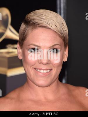 Pink au GRAMMY Awards 60th qui a eu lieu au Madison Square Garden le 28 janvier 2018 à New York, NY Banque D'Images