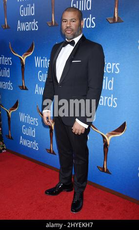 Jordan Peele arrive pour les 2018 Writers Guild Awards qui se tiennent à l'hôtel Beverly Hilton le 11 février 2018 à Beverly Hills, Los Angeles Banque D'Images