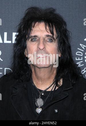 Alice Cooper assister dans les coulisses: Jésus Christ Superstar Live in concert tenu au Paley Centre à New York Banque D'Images