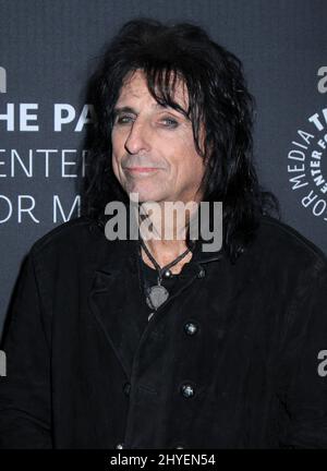 Alice Cooper assister dans les coulisses: Jésus Christ Superstar Live in concert tenu au Paley Centre à New York Banque D'Images