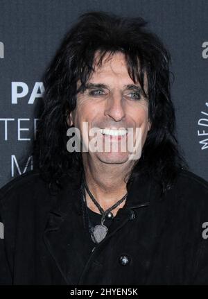 Alice Cooper assister dans les coulisses: Jésus Christ Superstar Live in concert tenu au Paley Centre à New York Banque D'Images