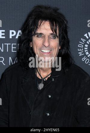 Alice Cooper assister dans les coulisses: Jésus Christ Superstar Live in concert tenu au Paley Centre à New York Banque D'Images