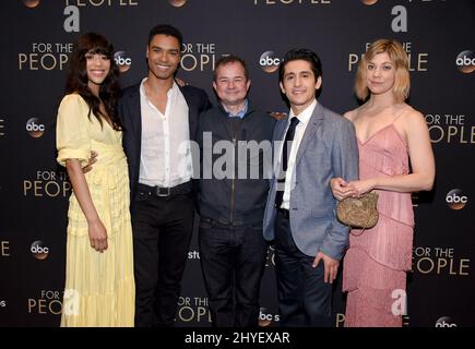 Jasmin Savoy Brown, Rege-Jean page, William Paul Davies, Wesam Keesh et Susannah Flood lors de la première de la série « for the People » qui s'est tenue à London West Hollywood le 10 mars 2018 West Hollywood, CA. Banque D'Images